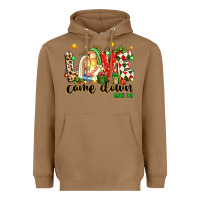 Toasted Coconut love came down luke 2 11 Heavyweight Hoodie - texasbilliewilder