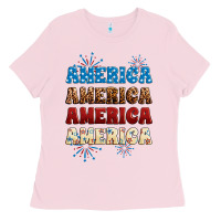 Bubblegum Pink Western America Ladies Tee - Neo Western