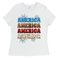 White Western America Ladies Tee - Neo Western