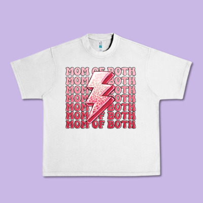 Mom Of Both Girls Urban Heavy Tee Designed By Maliassmallbusiness