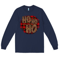 Navy ho ho ho wood slice ornament Long Sleeve Tee - JahusDesignShop