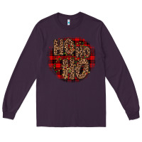 Plum ho ho ho wood slice ornament Long Sleeve Tee - JahusDesignShop