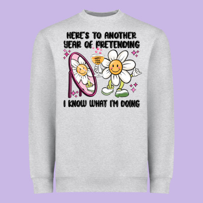 Here's To Another Year Of Pretending I Know What I Heavyweight Sweatshirt Designed By Maliassmallbusiness