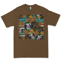 Cacao western two cute heifers seamless pattern Premium Tee - HRA Design Shop