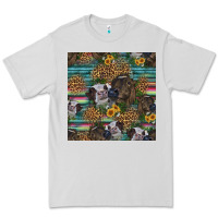 Dove Grey western two cute heifers seamless pattern Premium Tee - HRA Design Shop