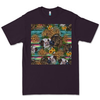 Plum western two cute heifers seamless pattern Premium Tee - HRA Design Shop