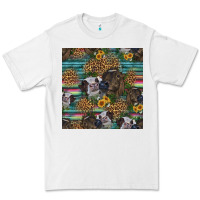 White western two cute heifers seamless pattern Premium Tee - HRA Design Shop