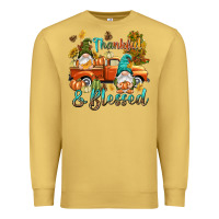 Antique Gold Fall Thankful and blessed Premium Sweatshirt - NancyCooperArtShop