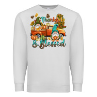 Dove Grey Fall Thankful and blessed Premium Sweatshirt - NancyCooperArtShop