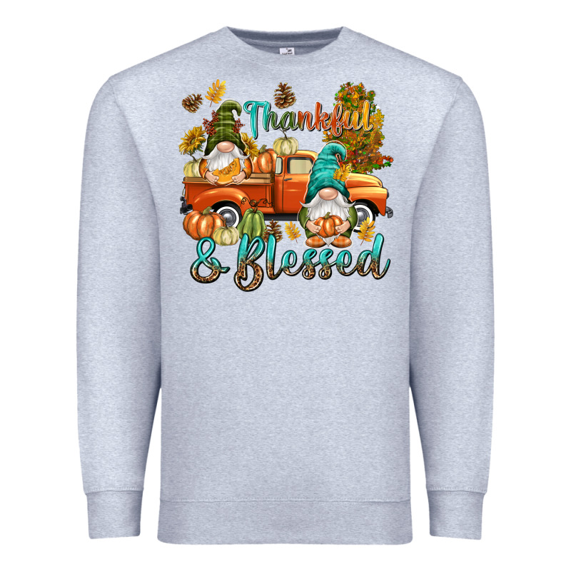 Fall Thankful And Blessed Premium Sweatshirt by NancyCooperArtShop | Teevron