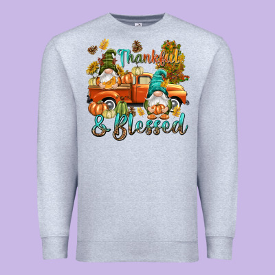 Fall Thankful And Blessed Premium Sweatshirt Designed By Nancycooperartshop
