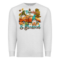 Oatmeal Heather Fall Thankful and blessed Premium Sweatshirt - NancyCooperArtShop