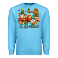 Ocean Blue Fall Thankful and blessed Premium Sweatshirt - NancyCooperArtShop