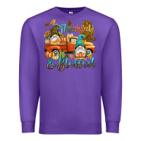 Purple Fall Thankful and blessed Premium Sweatshirt - NancyCooperArtShop