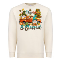 Sandshell Fall Thankful and blessed Premium Sweatshirt - NancyCooperArtShop