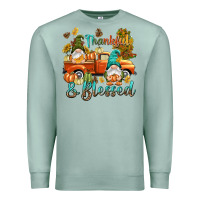 Seafoam Fall Thankful and blessed Premium Sweatshirt - NancyCooperArtShop