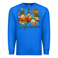 True Royal Fall Thankful and blessed Premium Sweatshirt - NancyCooperArtShop