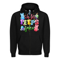 Black oh for peeps sake Zipper Hoodie - Artiststas