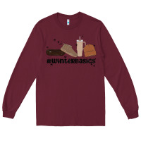 Burgundy winter basics stanley Long Sleeve Tee - MaliasSmallBusiness