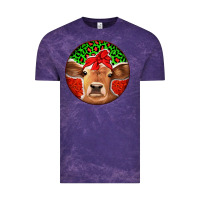 Cloud Purple Christmas Cow Vintage Tee - Jasminsmagicworld