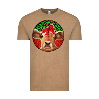 Vintage Coffee Christmas Cow Vintage Tee - Jasminsmagicworld
