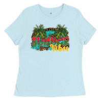 Baby Blue summer vibes Ladies Tee - SublimationCraftShop