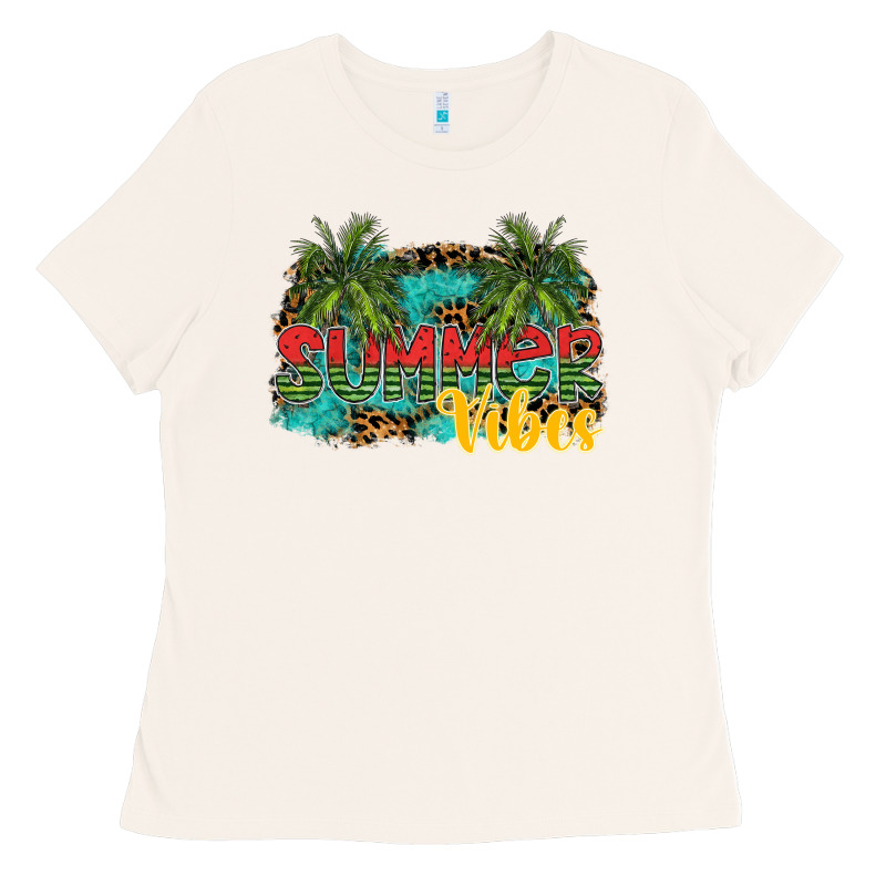 Summer Vibes Ladies Tee by SublimationCraftShop | Teevron