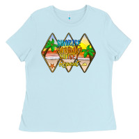 Baby Blue sunrise sunburn sunset repeat Ladies Tee - JahusDesignShop