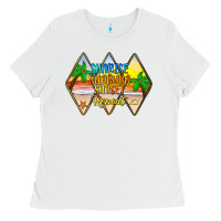 White sunrise sunburn sunset repeat Ladies Tee - JahusDesignShop