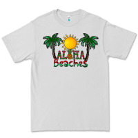 Dove Grey aloha beaches Premium Tee - CowhideDigitalArt