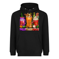 Black hallothanksmas coffee cups Heavyweight Hoodie - texasbilliewilder