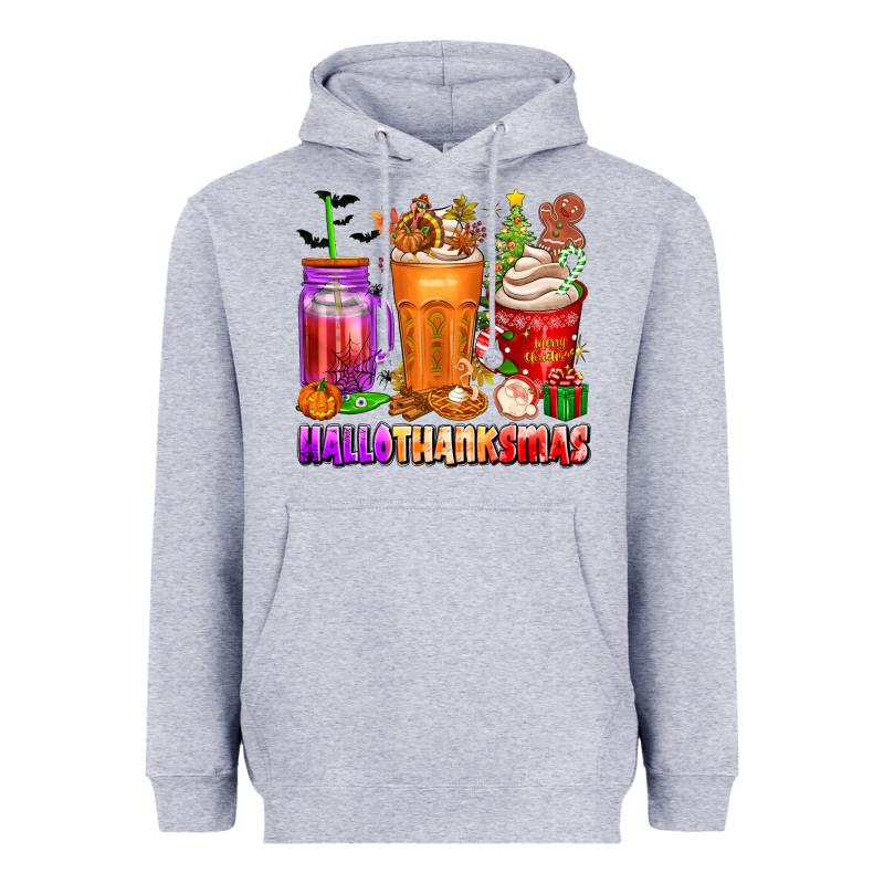 Hallothanksmas Coffee Cups Heavyweight Hoodie by texasbilliewilder | Teevron