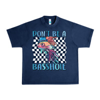 Navy dont be a basshole Urban Heavy Tee - MaliasSmallBusiness