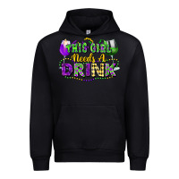 Black This girl needs a drink Urban Hoodie - FaDigitalArtStudio
