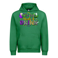 Emerald This girl needs a drink Urban Hoodie - FaDigitalArtStudio