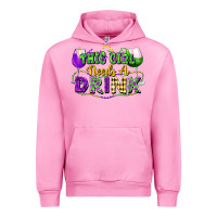 Fuchsia Pink This girl needs a drink Urban Hoodie - FaDigitalArtStudio