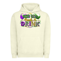Pigment Pistachio This girl needs a drink Urban Hoodie - FaDigitalArtStudio