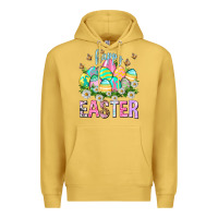 Antique Gold Happy Easter with eggs Easter Day Premium Hoodie - HowdyJamesFarm