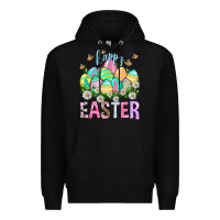 Black Happy Easter with eggs Easter Day Premium Hoodie - HowdyJamesFarm