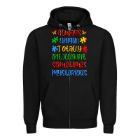 Black always unique totally intelligent sometimes myster Zipper Hoodie - Artiststas