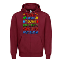 Burgundy always unique totally intelligent sometimes myster Zipper Hoodie - Artiststas