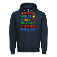 Navy always unique totally intelligent sometimes myster Zipper Hoodie - Artiststas