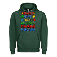Sports Green always unique totally intelligent sometimes myster Zipper Hoodie - Artiststas
