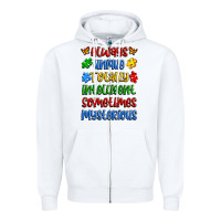 White always unique totally intelligent sometimes myster Zipper Hoodie - Artiststas