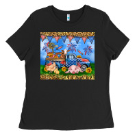 Black America farm animals truck 20oz skinny tumbler Ladies Tee - Neo Western