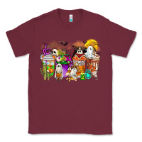 Burgundy Halloween Western Boo Coffee Cups Classic Tee - CowhideDigitalArt