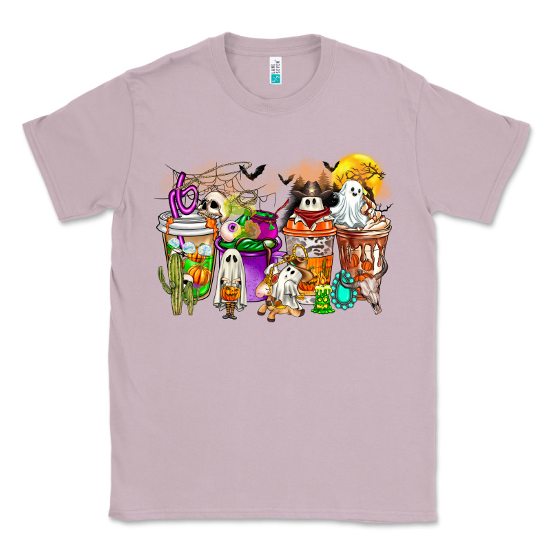 Halloween Western Boo Coffee Cups Classic Tee by CowhideDigitalArt | Teevron