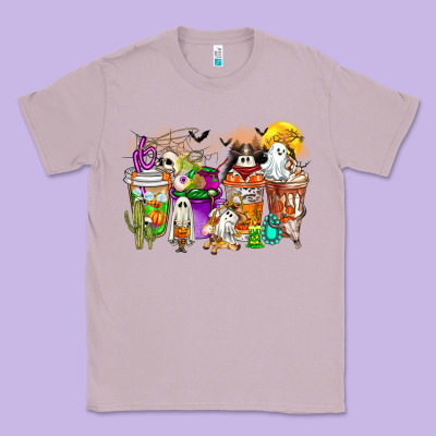 Halloween Western Boo Coffee Cups Classic Tee Designed By Cowhidedigitalart
