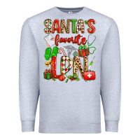 Heather Grey santa's favorite lpn Premium Sweatshirt - texasbilliewilder
