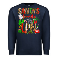 Navy santa's favorite lpn Premium Sweatshirt - texasbilliewilder
